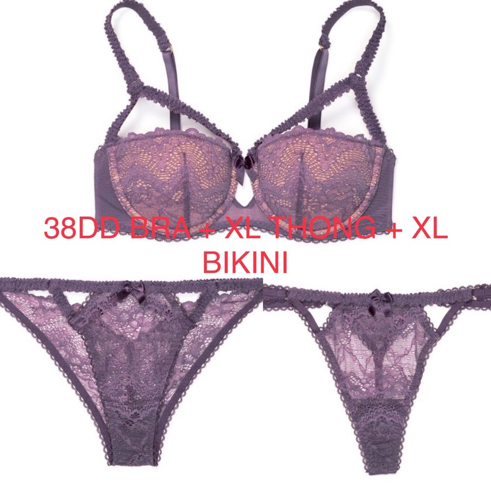 Adore me sexy NWOT 38DD bra with matching thong (NWT) and bikini